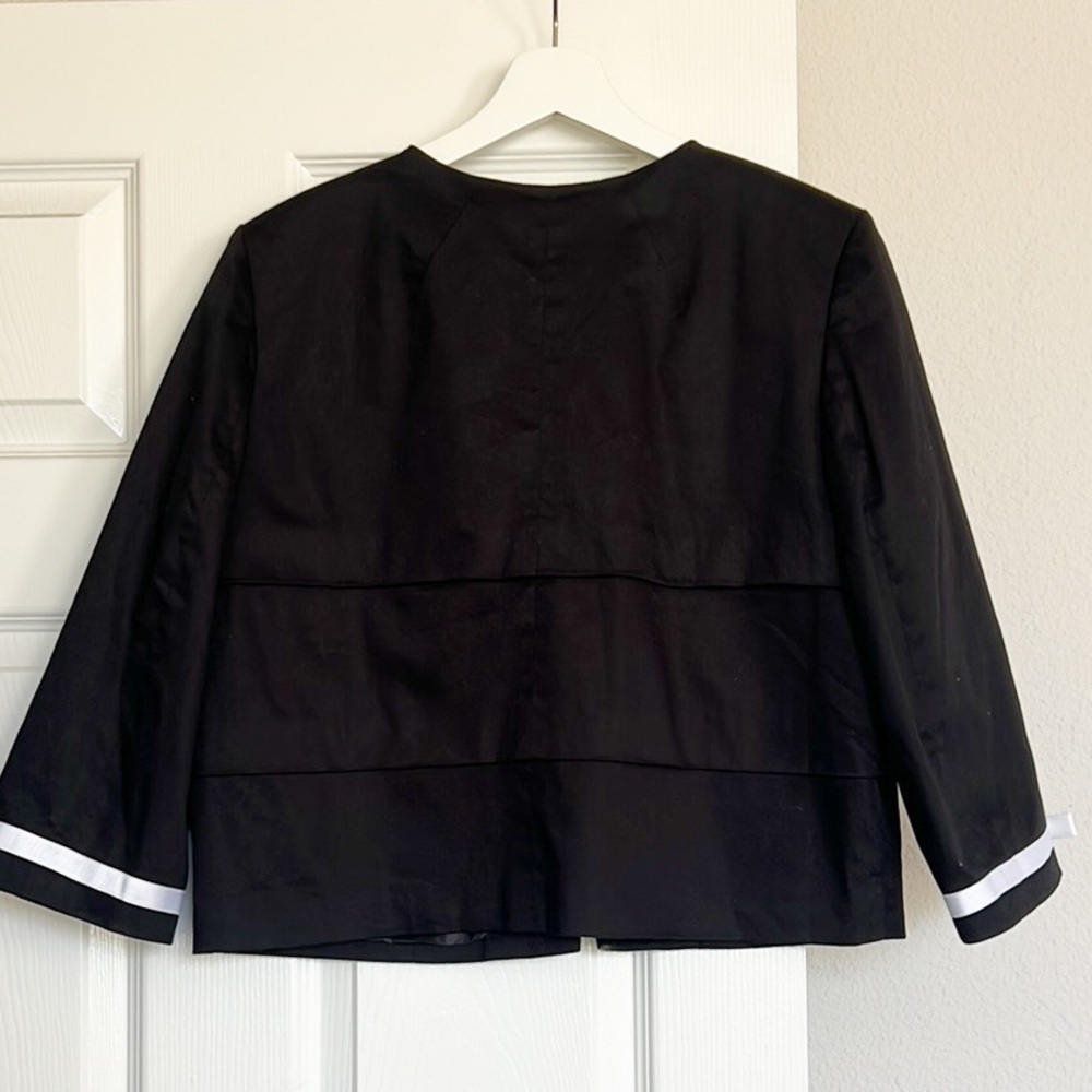 SANDRO CROPPED BOW JACKET WOMENS LARGE - Picture 3 of 5